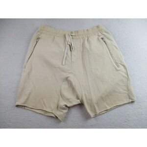 MNML Shorts Mens Large Beige‎ Drawstring Zipper Pockets Cargo Streetwear India